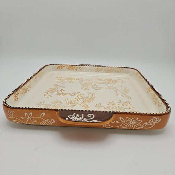 Temptations Floral Lace Square Baker, Cottagecore Floral Bakeware,... - Picture 5 of 11